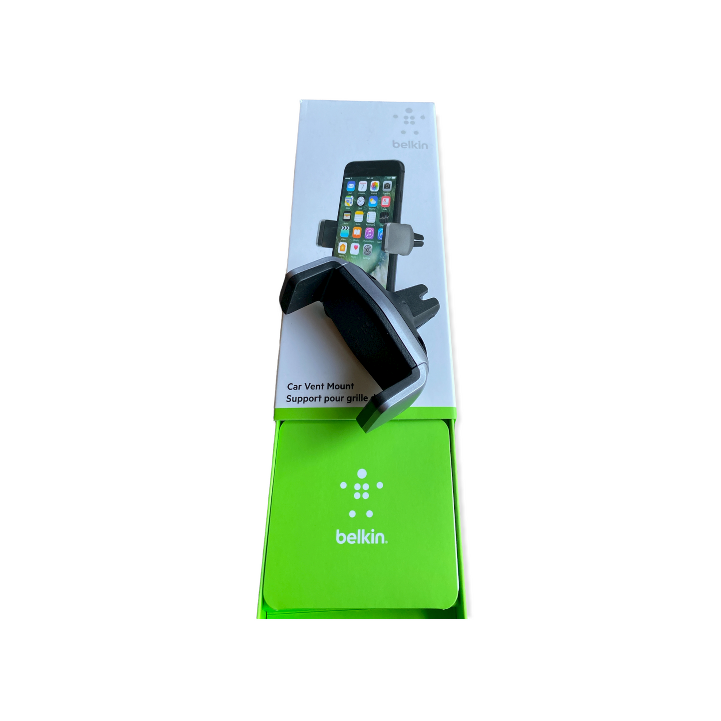 Belkin F7U017bt Car Vent Mount for Smartphones up to 5.5 Inches-Black and Silver