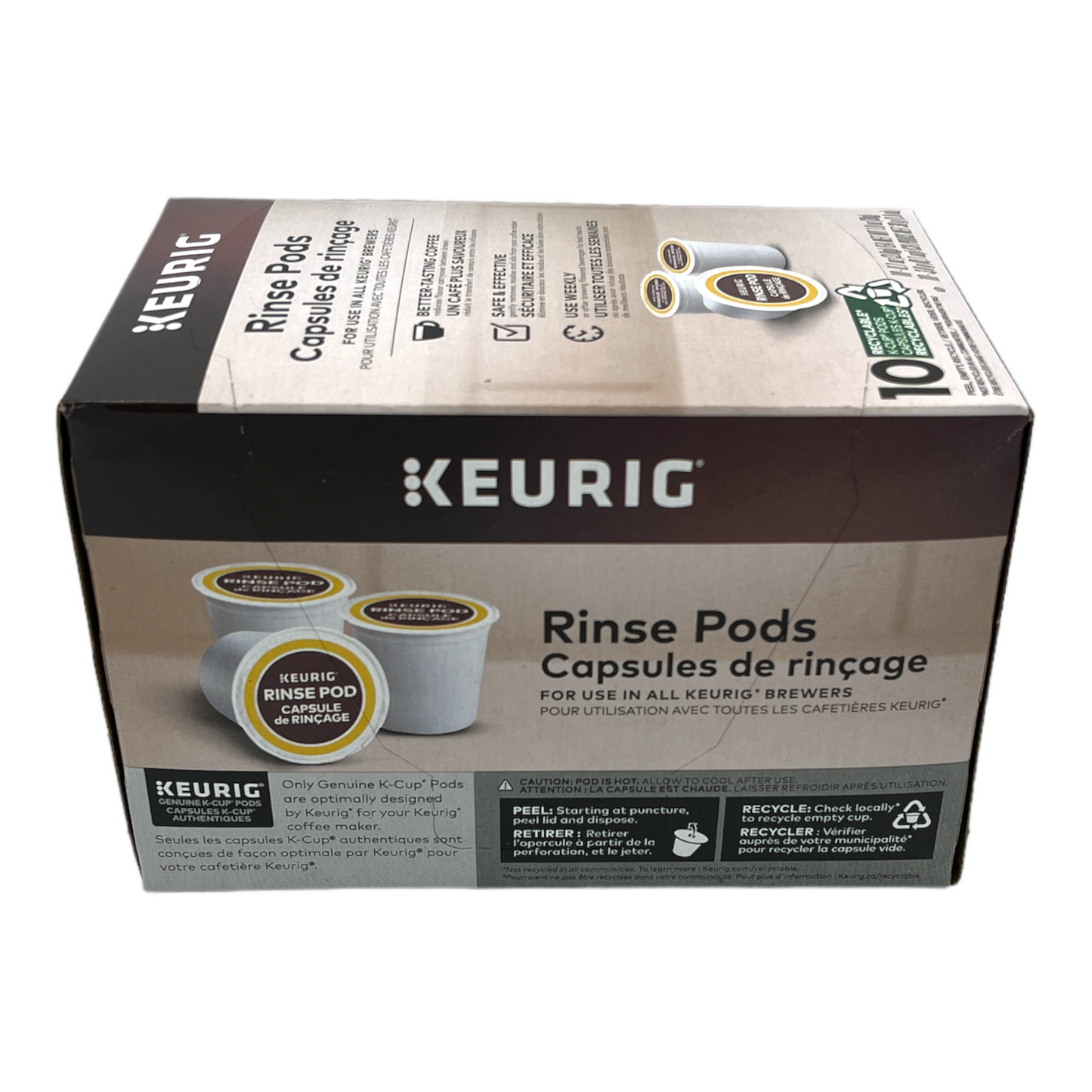 Keurig 10 count Rinse Pods, Use in Classic 1.0 & Plus 2.0 Series K-Cup Pod Coffee Making Machines
