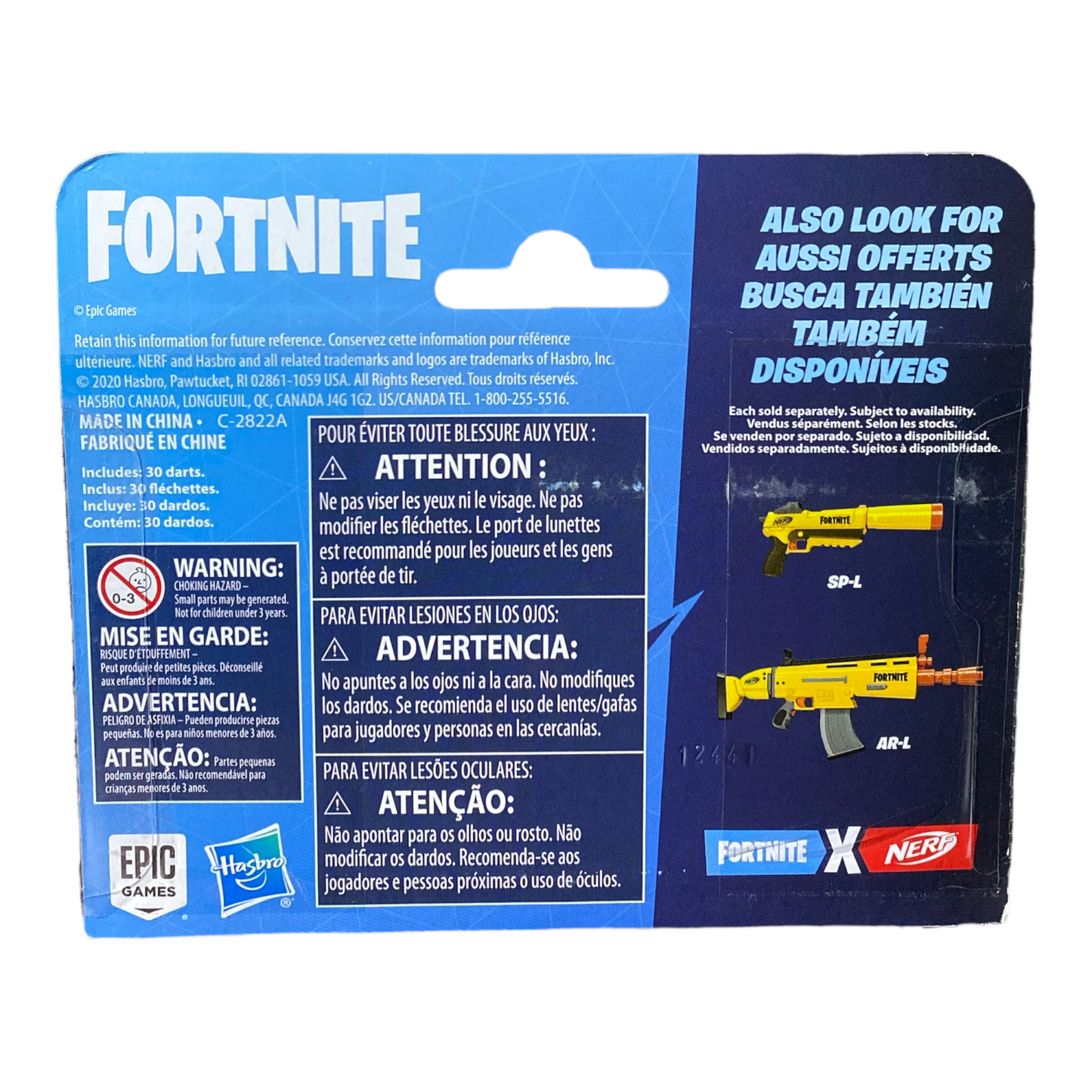 Hasbro Fortnite Nerf Official 30 Dart Elite Refill Pack for Nerf Fortnite Elite Dart Blasters.