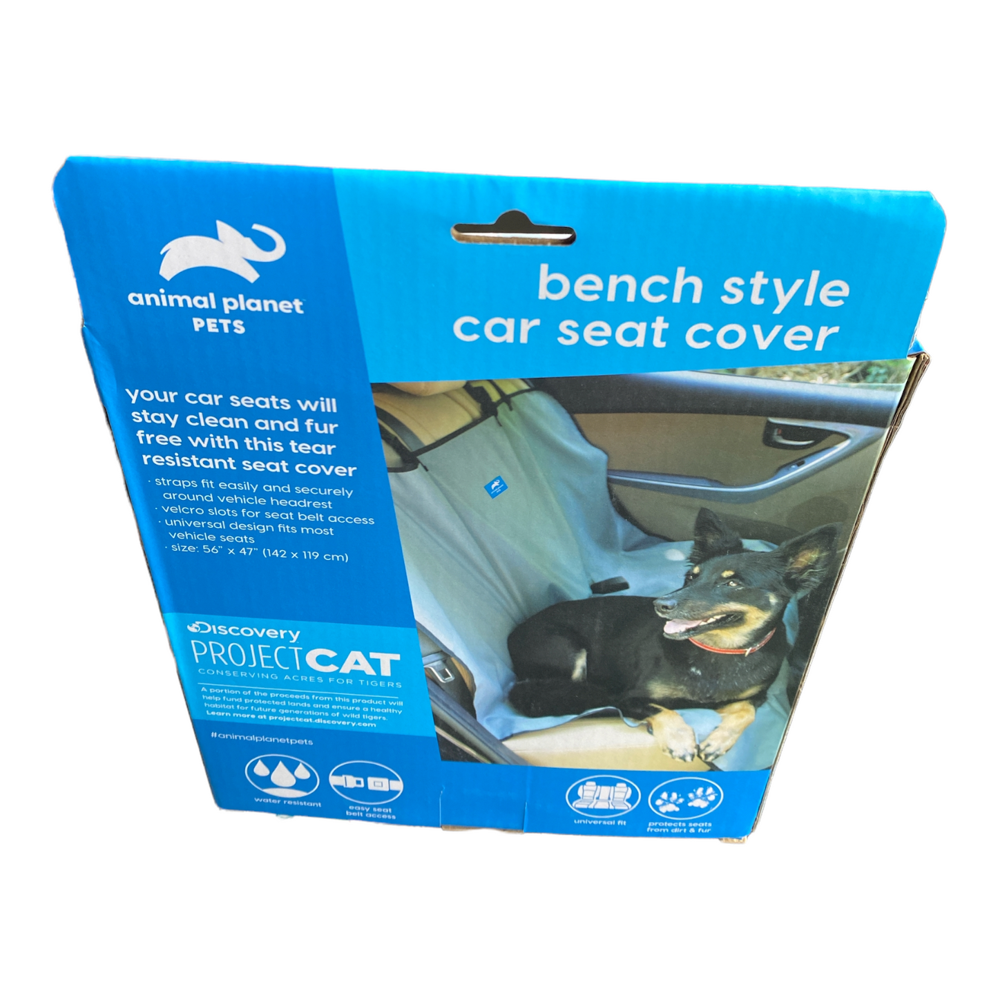 Animal Planet Pets ,Water Resistant Bench Style, Car Seat Cover (Black)
