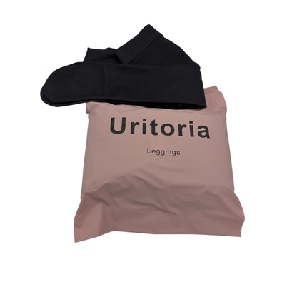 Uritoria Fleece Lined Tights for Women | Winter Thermal Leggings with Sheer Skintone Look-Black -L/XL