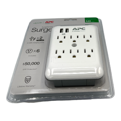 APC Electric SurgeArrest Essential 6-Outlet Surge Suppressor/Protector -  PE6WU2