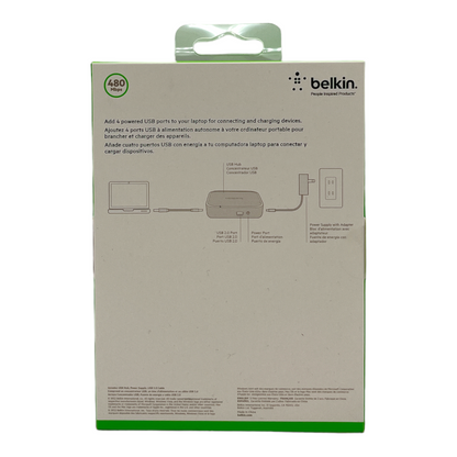 Belkin 4 PORT Powered USB 2.0 HUB For MAC or WINDOWS