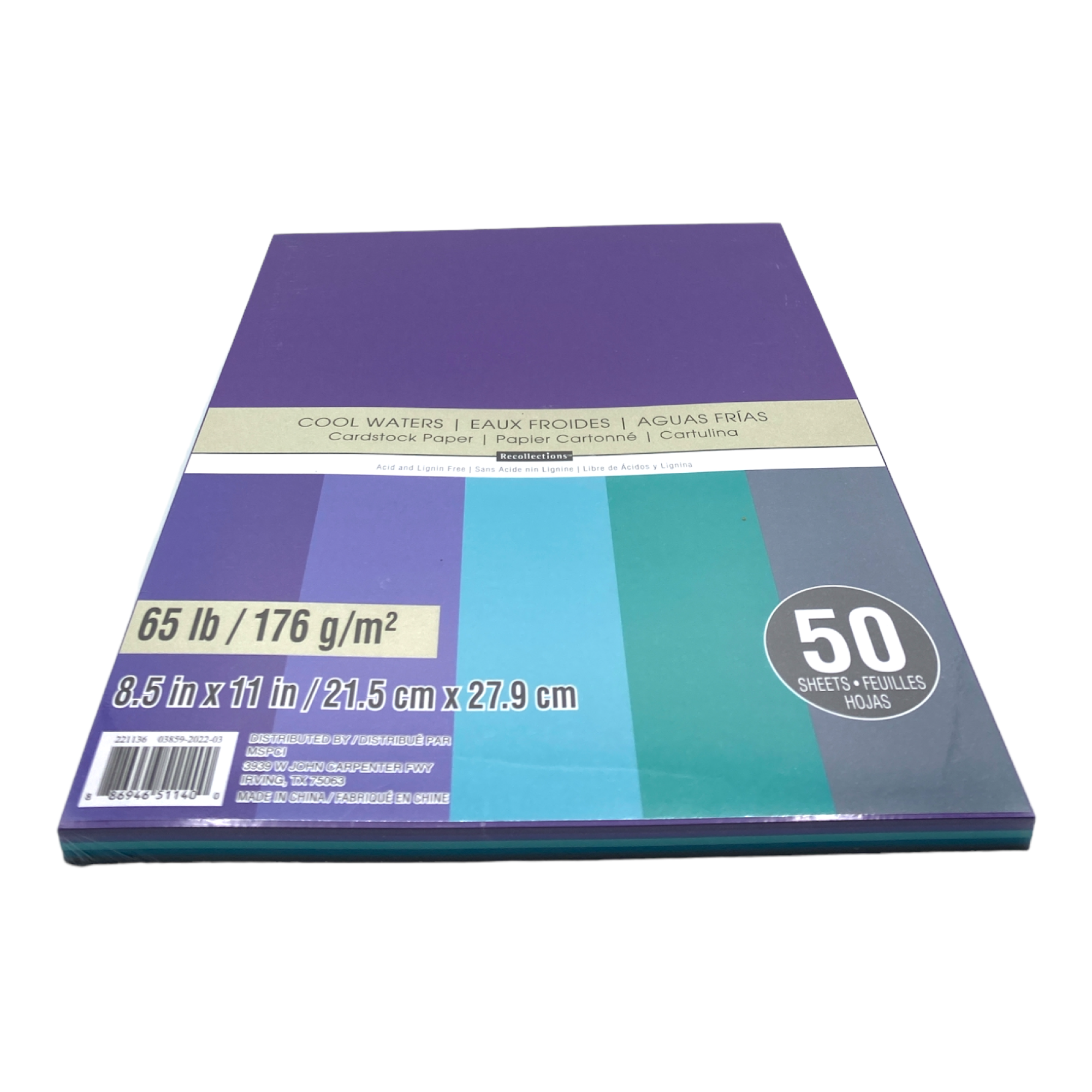 Recollections Cardstock Paper, Blue Ombre 8 1/2 x 11 - 50 Sheets
