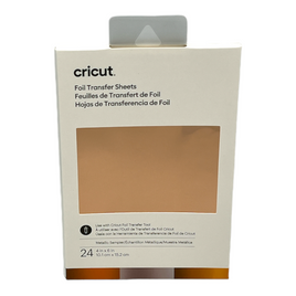 Cricut, Metallic Foil Transfer Sheets Sampler, (24 ct), 24 Pack-Gold, Silver, Rose Gold.