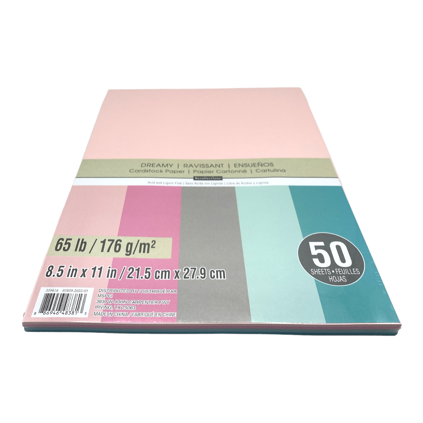 Recollections Cardstock Paper, 8 1/2 X 11-Blue Ombre-50 Sheets
