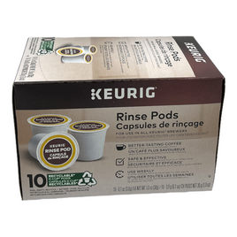 Cápsulas de enjuague Keurig de 10 unidades, uso en máquinas para hacer café K-Cup Series Classic 1.0 y Plus 2.0