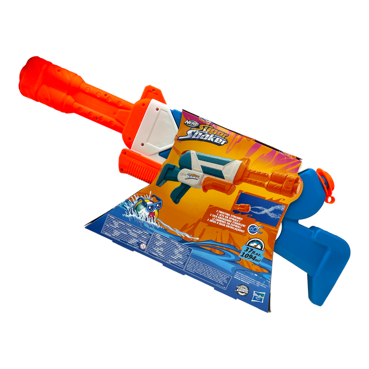 Nerf Super Soaker Twister Water Blaster, 2 corrientes de agua giratorias