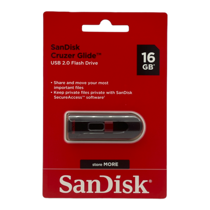 SanDisk Cruzer Glide USB 2.0 Flash Drive 16GB