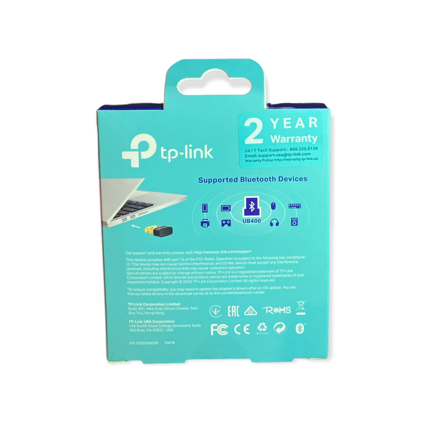 TP-Link USB Bluetooth Adapter for PC(UB400), 4.0 Bluetooth Dongle Receiver