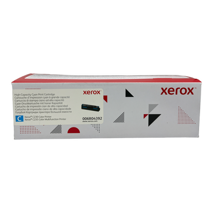 Xerox Genuine C230 / C235 Cyan High Capacity Toner Cartridge (2,500 Pages) - 006R04392