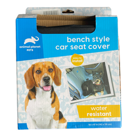 Animal Planet Pets ,Water Resistant Bench Style, Car Seat Cover (Black)